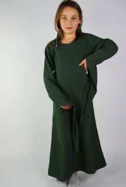 Outlet Leonardo Carbone Mädchenkleid mit Trompetenärmeln "Alice" Grün