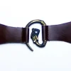 Cheap Leonardo Carbone Metallspange mit Leder Braun