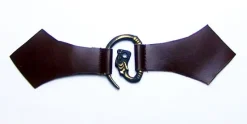 Cheap Leonardo Carbone Metallspange mit Leder Braun
