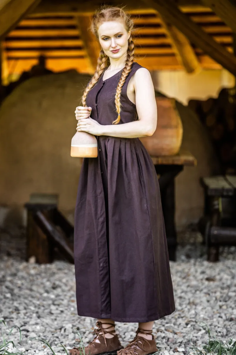 Fashion Leonardo Carbone Mittelalter Bauernkleid "Arlette" Braun