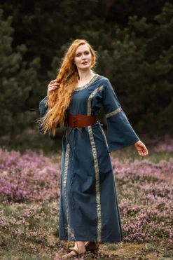 Best Leonardo Carbone Mittelalter Baumwollkleid "Angie" Blau