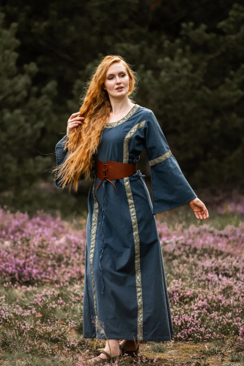 Best Leonardo Carbone Mittelalter Baumwollkleid "Angie" Blau