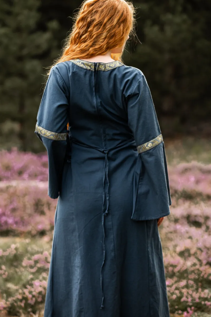Best Leonardo Carbone Mittelalter Baumwollkleid "Angie" Blau