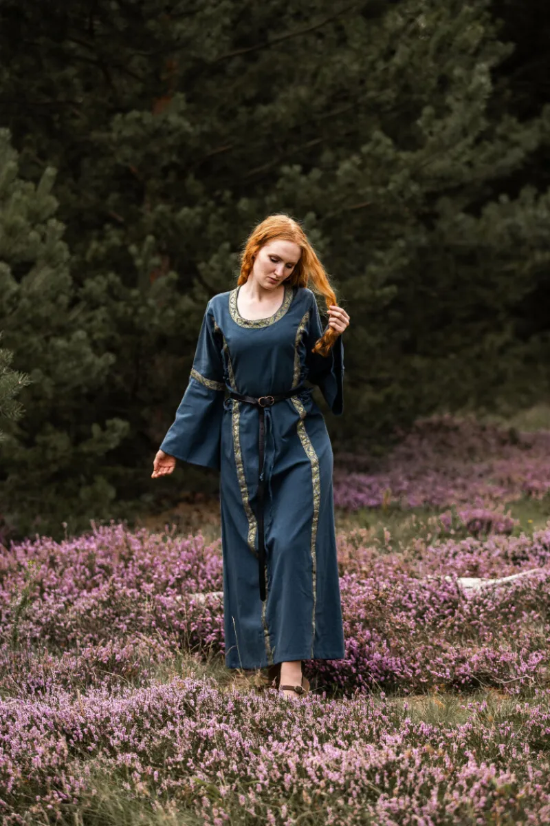 Best Leonardo Carbone Mittelalter Baumwollkleid "Angie" Blau