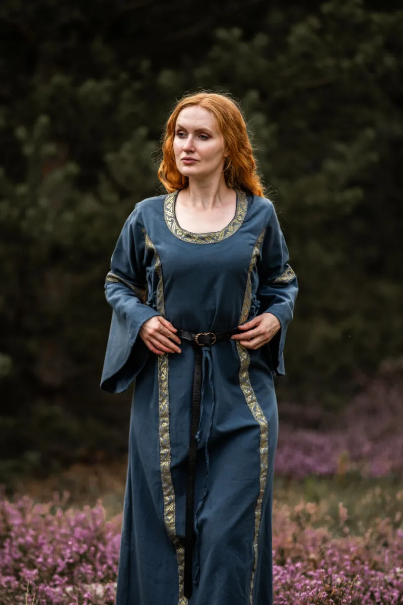 Best Leonardo Carbone Mittelalter Baumwollkleid "Angie" Blau
