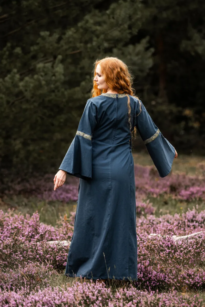 Best Leonardo Carbone Mittelalter Baumwollkleid "Angie" Blau