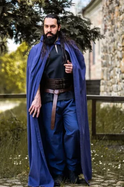 Shop Leonardo Carbone Mittelalter Baumwollumhang "Gunnar" Blau