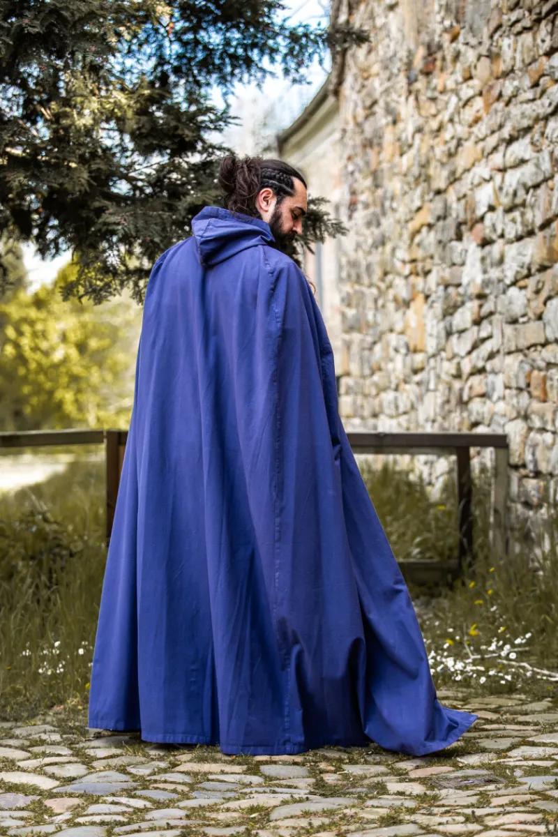 Shop Leonardo Carbone Mittelalter Baumwollumhang "Gunnar" Blau
