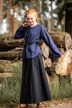 Clearance Leonardo Carbone Mittelalter Bluse "Tilda" Blau