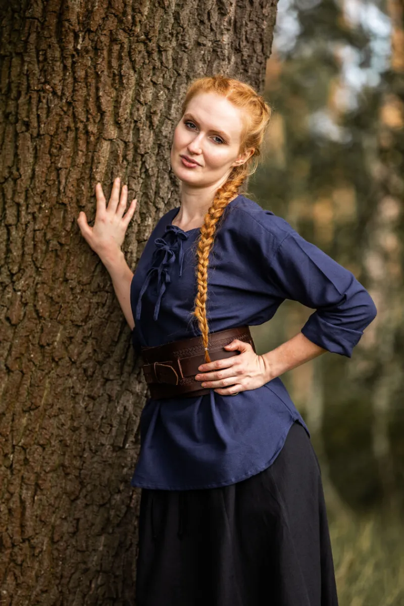Clearance Leonardo Carbone Mittelalter Bluse "Tilda" Blau