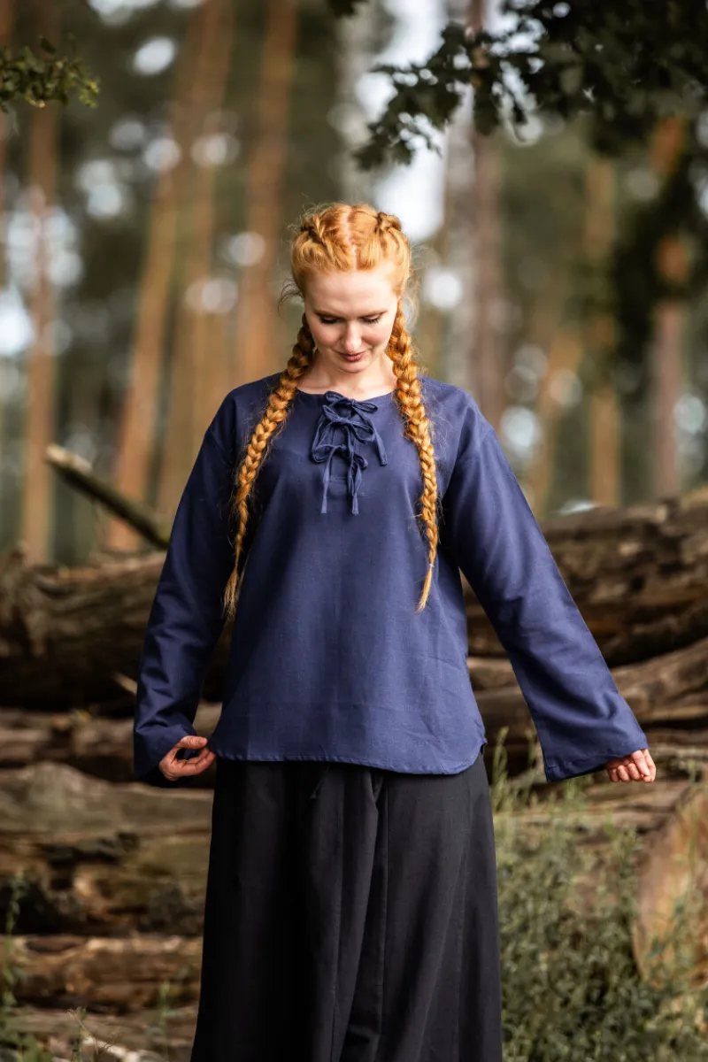 Clearance Leonardo Carbone Mittelalter Bluse "Tilda" Blau