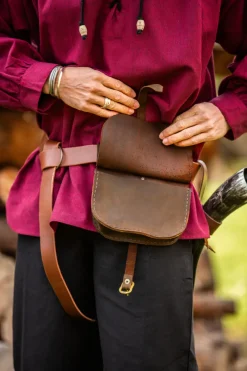 Store Leonardo Carbone Mittelalter Gürteltasche Leder 