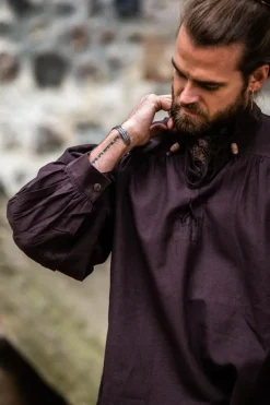 Fashion Leonardo Carbone Mittelalter Hemd 