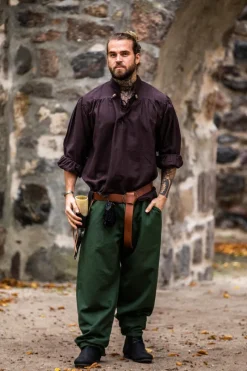 Fashion Leonardo Carbone Mittelalter Hemd 