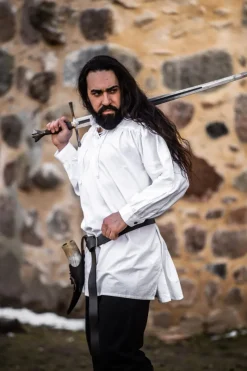 Fashion Leonardo Carbone Mittelalter Hemd "Ulrich" Weiß