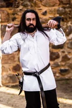 Fashion Leonardo Carbone Mittelalter Hemd 