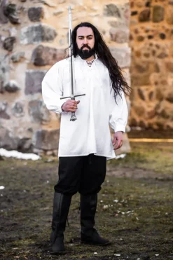 Fashion Leonardo Carbone Mittelalter Hemd 