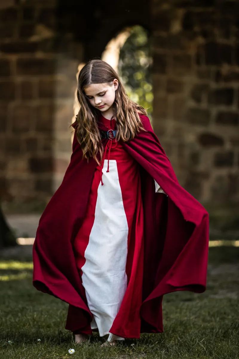 Cheap Leonardo Carbone Mittelalter Kinder Umhang "Agnes" Rot