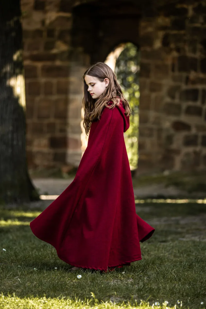 Cheap Leonardo Carbone Mittelalter Kinder Umhang "Agnes" Rot