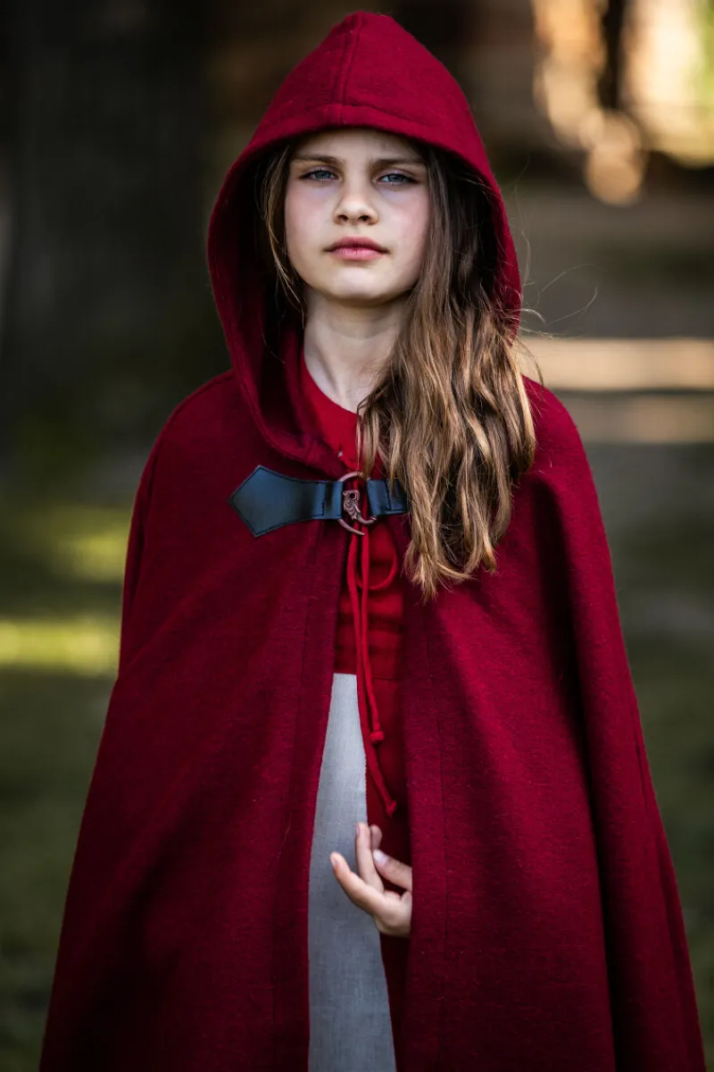 Cheap Leonardo Carbone Mittelalter Kinder Umhang "Agnes" Rot