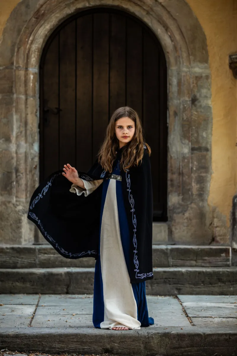 Outlet Leonardo Carbone Mittelalter Kinderumhang "Walburga" Schwarz