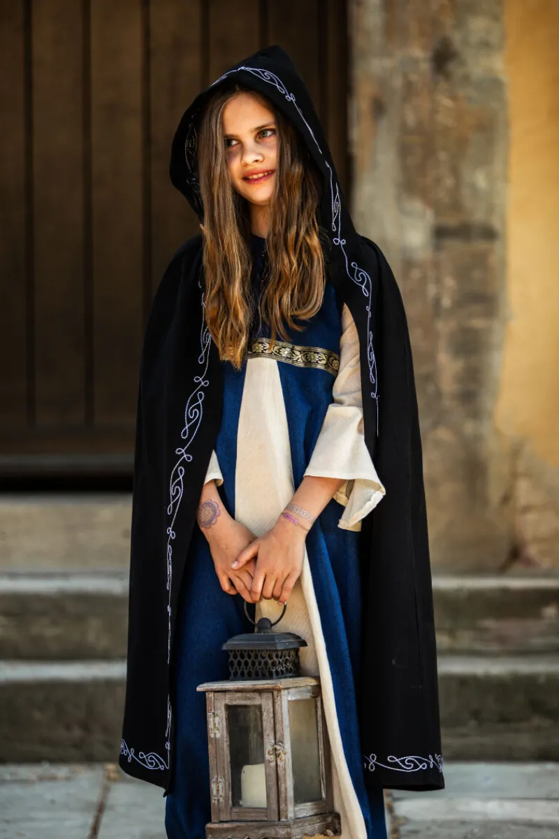 Outlet Leonardo Carbone Mittelalter Kinderumhang "Walburga" Schwarz