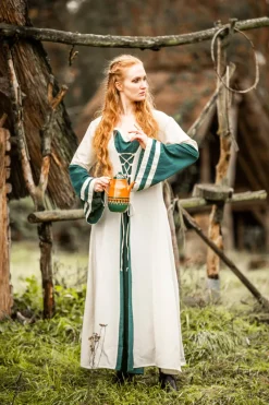 Shop Leonardo Carbone Mittelalter Kleid Dorothea Natur/Grün