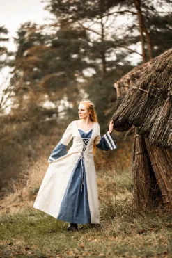 Online Leonardo Carbone Mittelalter Kleid Dorothea Natur/Blau
