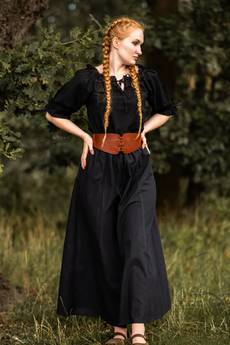 Cheap Leonardo Carbone Mittelalter Kurzarmbluse "Sandra" Schwarz