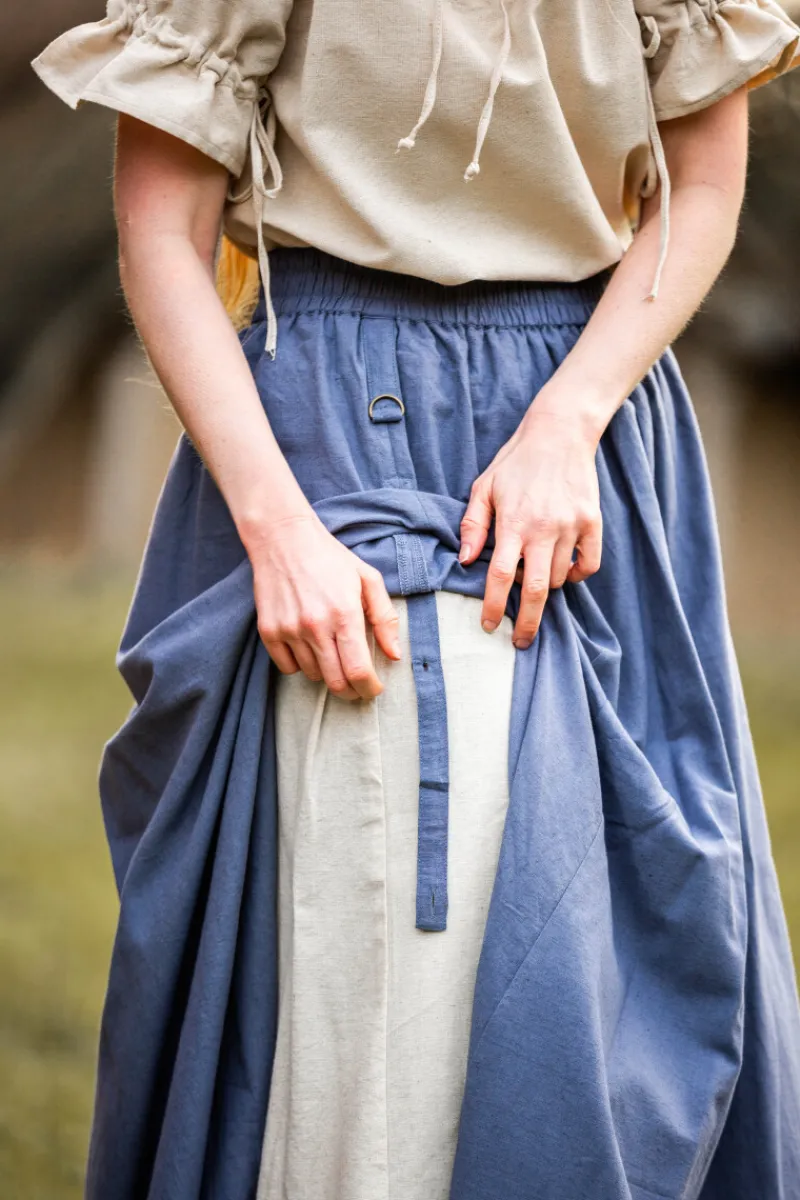 Fashion Leonardo Carbone Mittelalter Rock "Elise" Blau/Natur