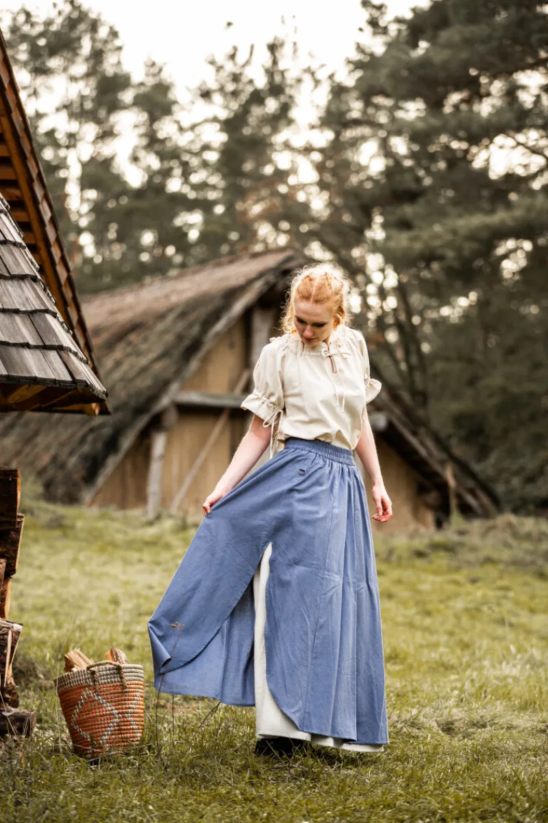Fashion Leonardo Carbone Mittelalter Rock "Elise" Blau/Natur