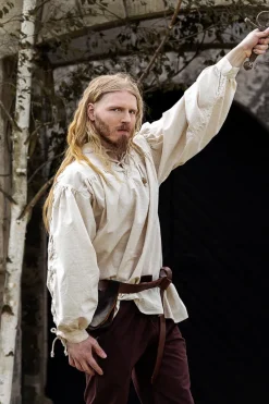 Best Leonardo Carbone Mittelalter Schnürhemd "Julius" Natur