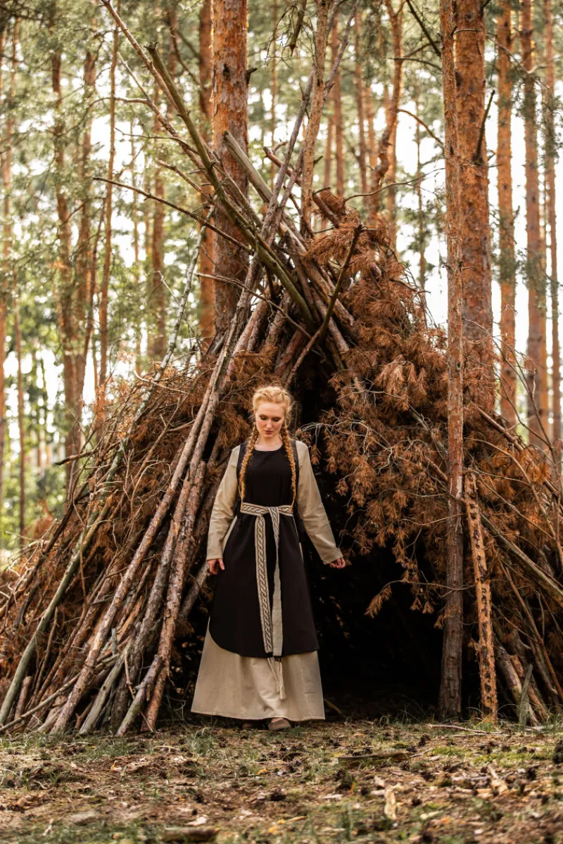 Fashion Leonardo Carbone Mittelalter-Überkleid "Magdalena" Dunkel Braun