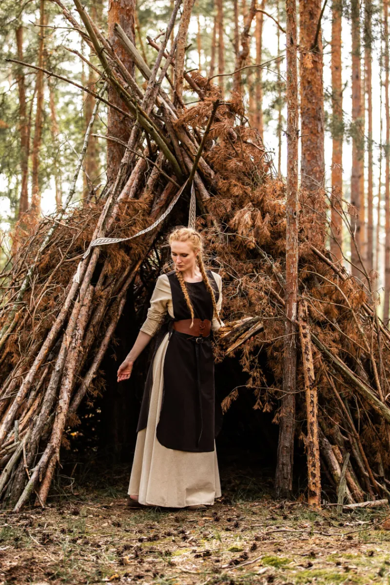 Fashion Leonardo Carbone Mittelalter-Überkleid "Magdalena" Dunkel Braun