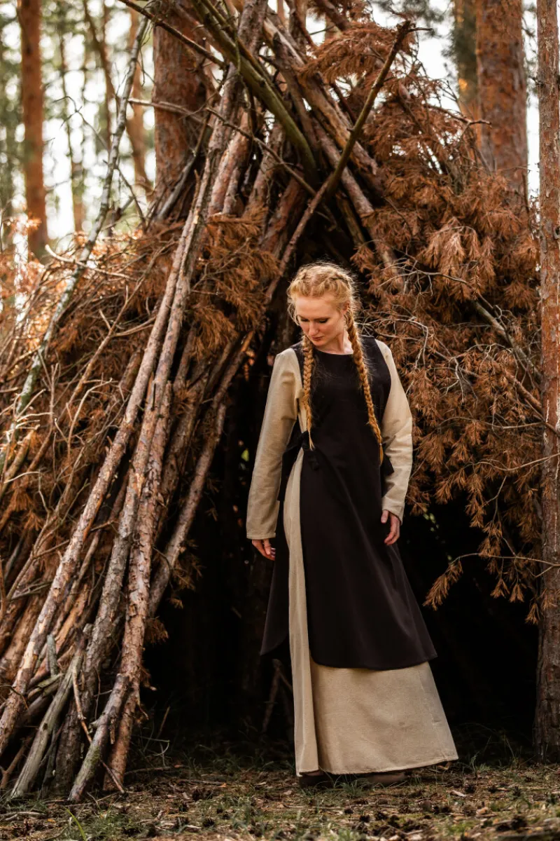 Fashion Leonardo Carbone Mittelalter-Überkleid "Magdalena" Dunkel Braun