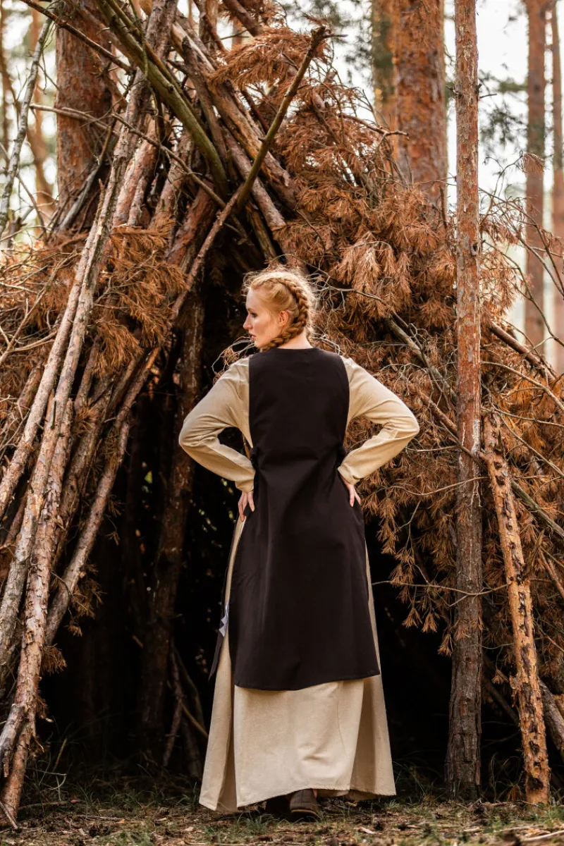 Fashion Leonardo Carbone Mittelalter-Überkleid "Magdalena" Dunkel Braun