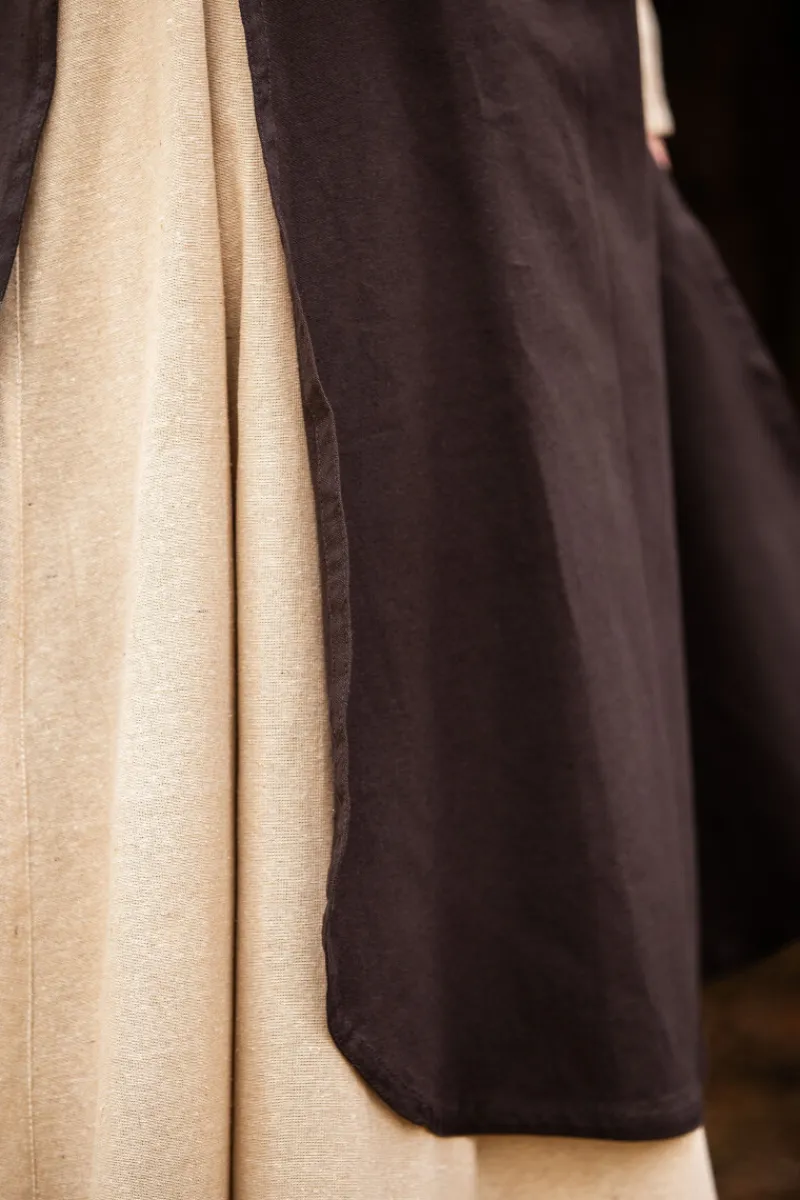 Fashion Leonardo Carbone Mittelalter-Überkleid "Magdalena" Dunkel Braun