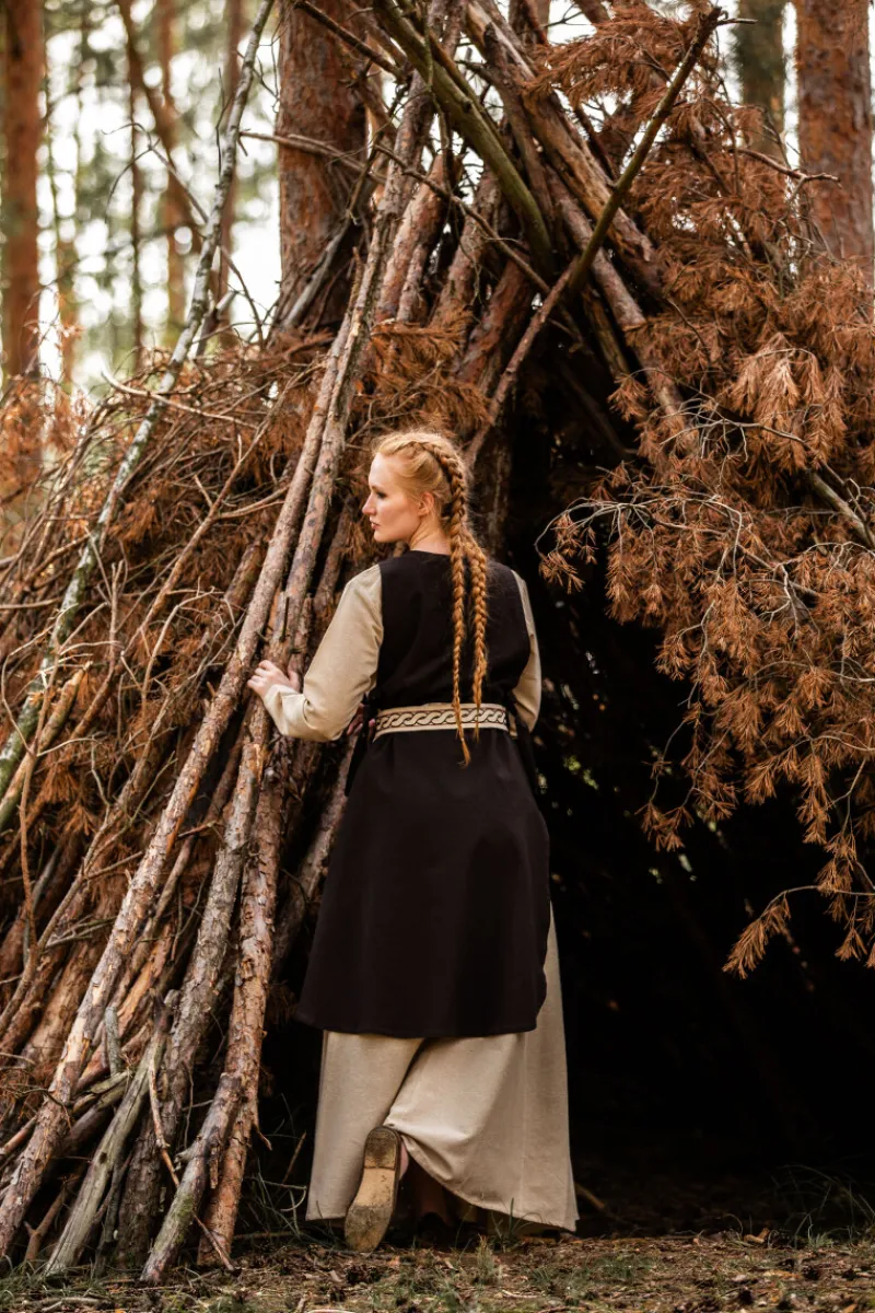 Fashion Leonardo Carbone Mittelalter-Überkleid "Magdalena" Dunkel Braun