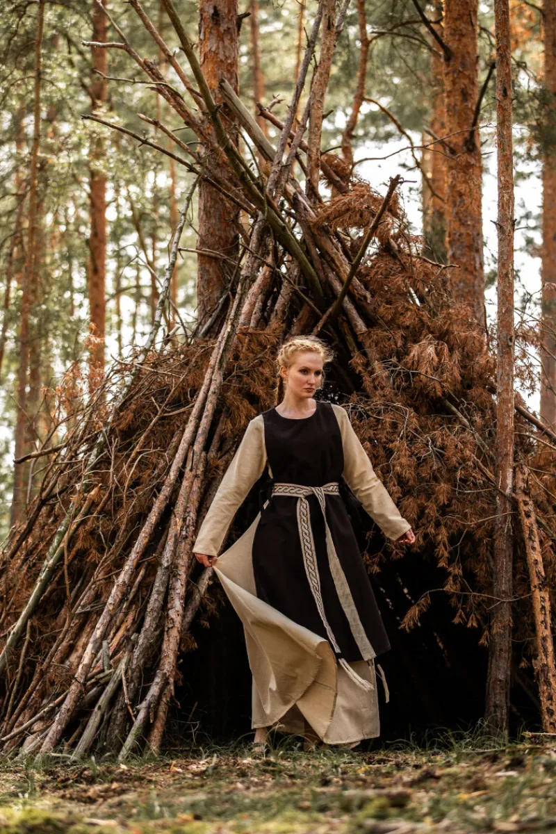 Fashion Leonardo Carbone Mittelalter-Überkleid "Magdalena" Dunkel Braun