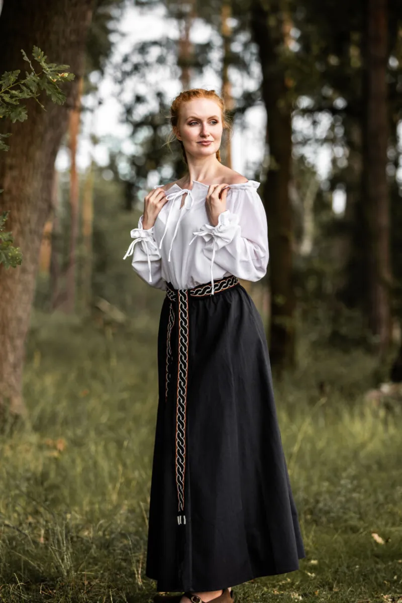 Best Leonardo Carbone Mittelalterbluse "Edith" Weiß