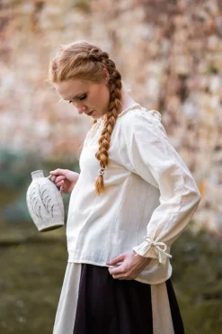 Store Leonardo Carbone Mittelalterbluse mit Spitze