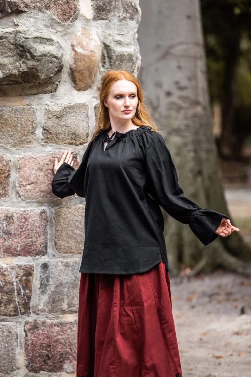 Cheap Leonardo Carbone Mittelalterbluse "Morgan" Schwarz