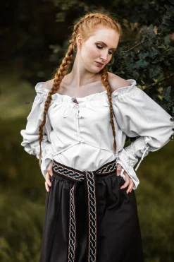 Shop Leonardo Carbone Mittelalterbluse "Morgan" Weiß