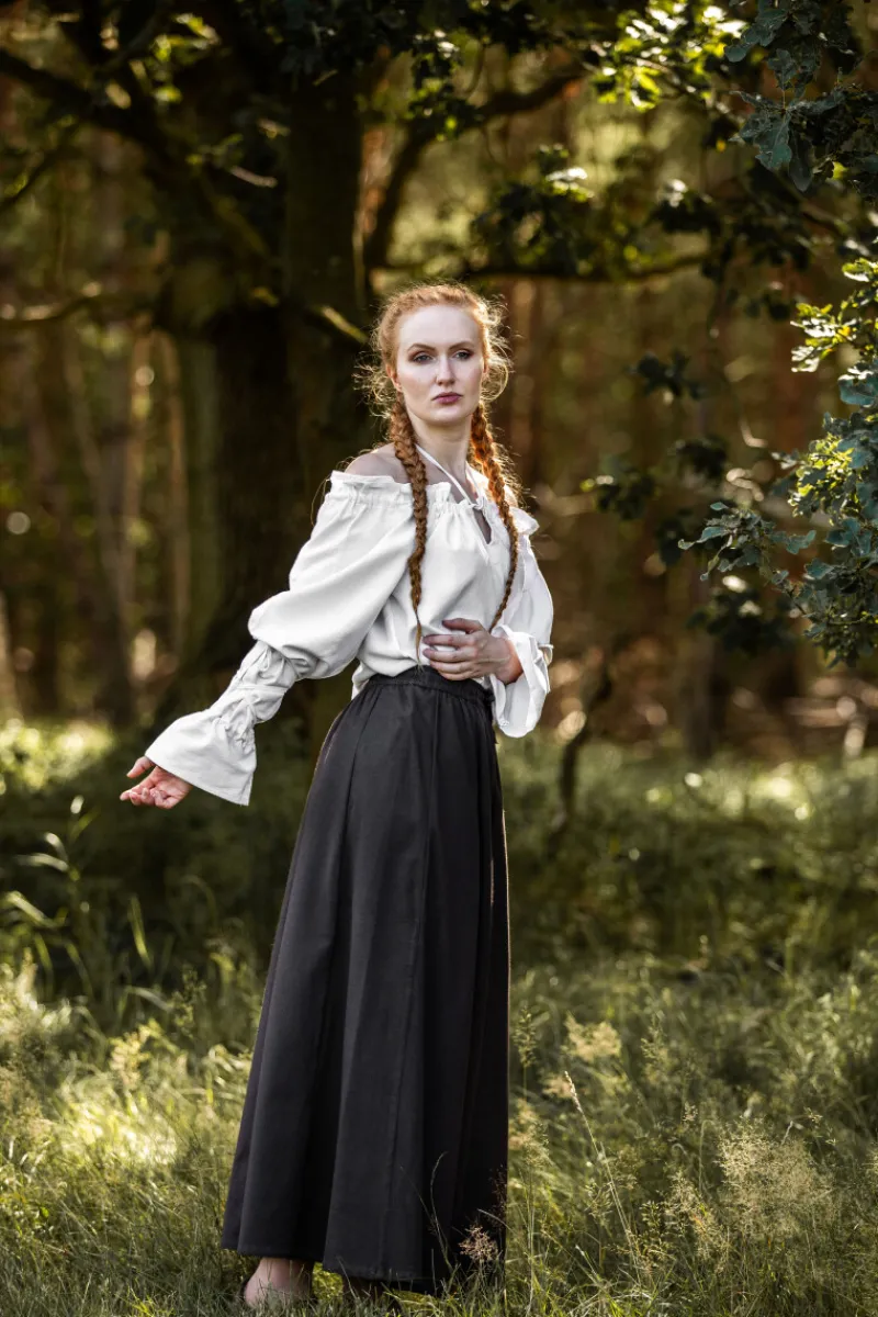 Shop Leonardo Carbone Mittelalterbluse "Morgan" Weiß