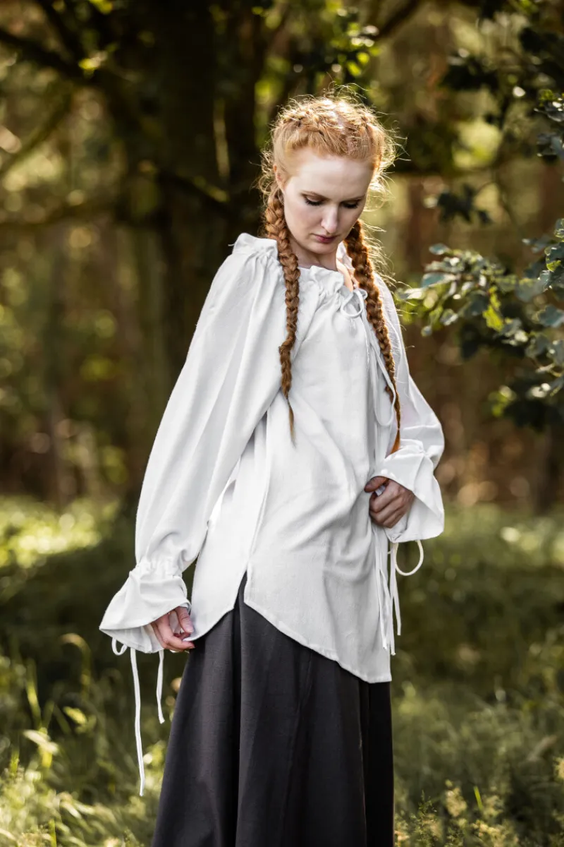 Shop Leonardo Carbone Mittelalterbluse "Morgan" Weiß