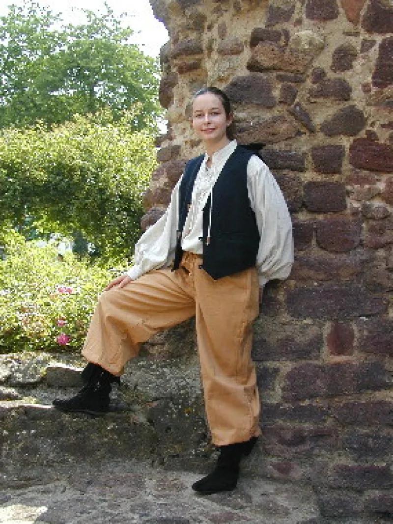 Online Leonardo Carbone Mittelalter-Bundhose "Gerold" Honigbraun