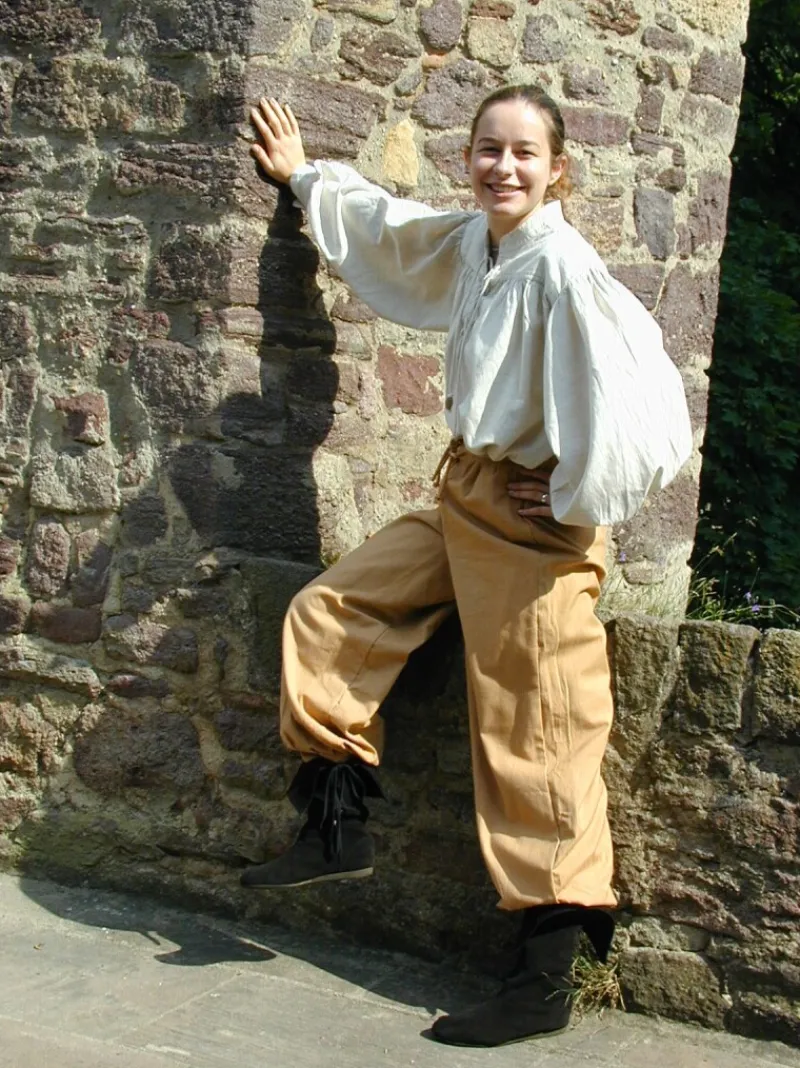 Online Leonardo Carbone Mittelalter-Bundhose "Gerold" Honigbraun