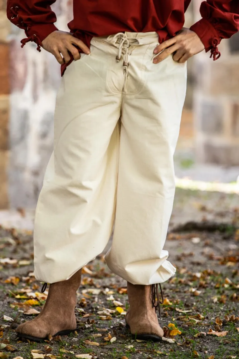 Fashion Leonardo Carbone Mittelalter-Bundhose "Gerold" Natur