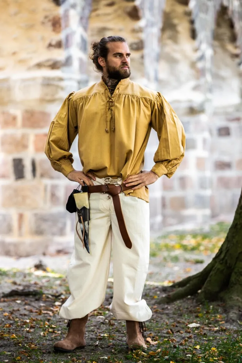Fashion Leonardo Carbone Mittelalter-Bundhose "Gerold" Natur