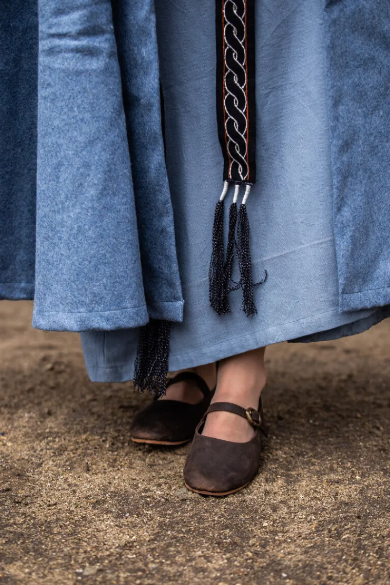Fashion Leonardo Carbone Mittelalter-Damenschuhe "Cecilie" mit Ledersohle Braun